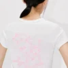 Broderad T-shirt i bomull med ”Kenzo Cartoon”