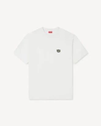 Broderad T-shirt i bomull med ”Kenzo Wild Tiger”