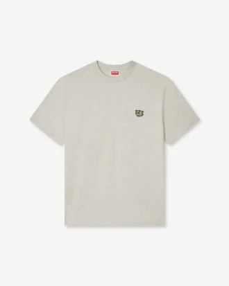 Broderad T-shirt i bomull med ”Kenzo Wild Tiger”