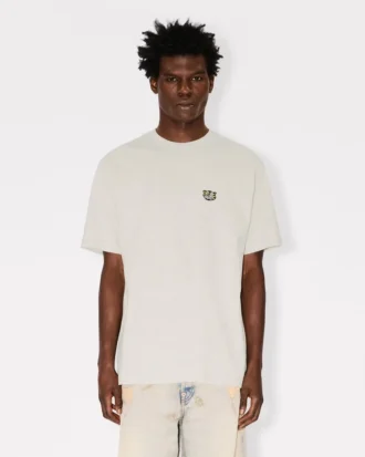 Broderad T-shirt i bomull med ”Kenzo Wild Tiger”