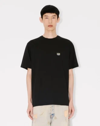 Broderad T-shirt i bomull med ”Kenzo Wild Tiger”