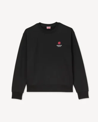 Broderad tröja i bomull med ”Boke Flower”-motiv