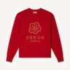 Broderad tröja i bomull med ”Boke Flower”-motiv