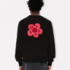 Broderad tröja i bomull med ”Boke Flower”-motiv