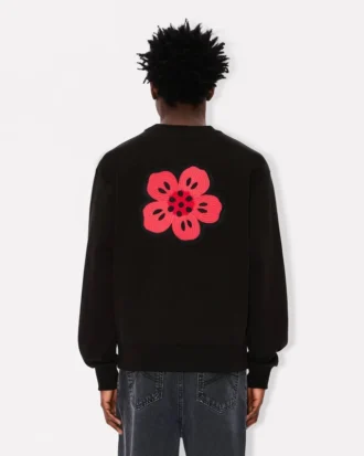 Broderad tröja i bomull med ”Boke Flower”-motiv