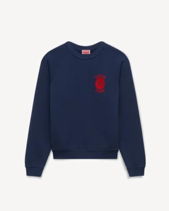 Broderad tröja i bomull med ”Kenzo Paris Emblem”
