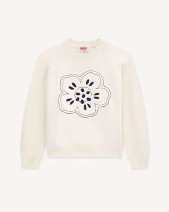 Broderad tröja i ull med ”Boke Flower”-motiv Broderad tröja i ull med ”Boke Flower”-motiv