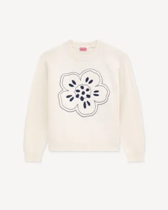 Broderad tröja i ull med ”Boke Flower”-motiv Broderad tröja i ull med ”Boke Flower”-motiv