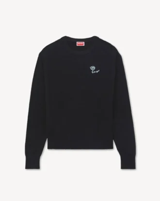 Broderad tröja ’Kenzo Tulip’ i mjuk bomull Broderad tröja ’Kenzo Tulip’ i mjuk bomull