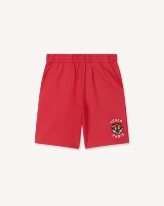 Broderade bermudashorts i frotté