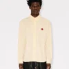 Casualskjorta med broderat ”Boke Flower”-mönster i seersucker-bomull Casualskjorta med broderat ”Boke Flower”-mönster i seersucker-bomull