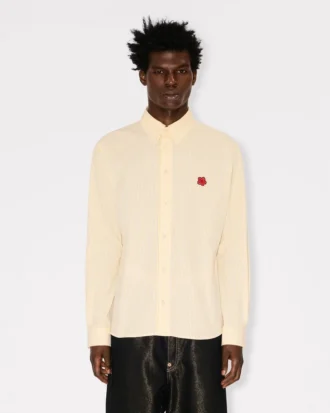 Casualskjorta med broderat ”Boke Flower”-mönster i seersucker-bomull Casualskjorta med broderat ”Boke Flower”-mönster i seersucker-bomull