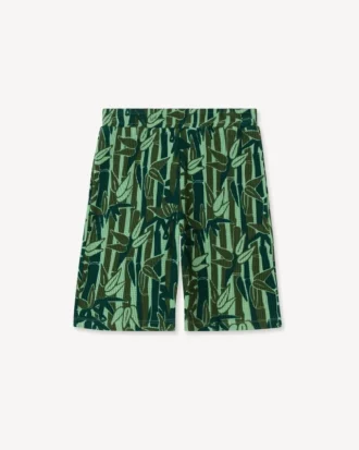 Eden Jungle’ Bermudashorts i texturerad French Terry