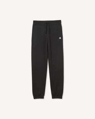 Joggingbyxor i bomull med broderat ”Boke Flower”-mönster