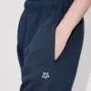 Joggingbyxor i bomull med broderat ”Boke Flower”-mönster