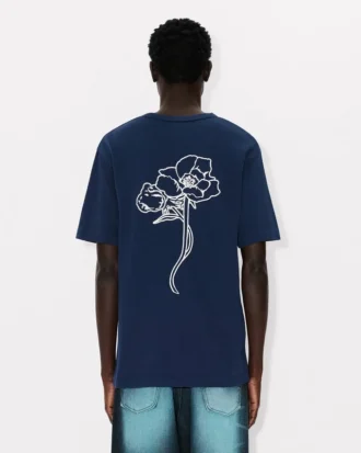 Kenzo Archive Rose’ broderad T-shirt i bomull