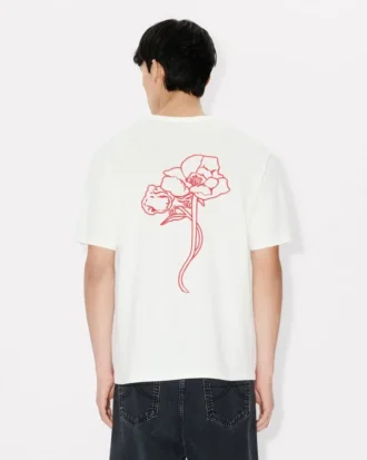 Kenzo Archive Rose’ broderad T-shirt i bomull