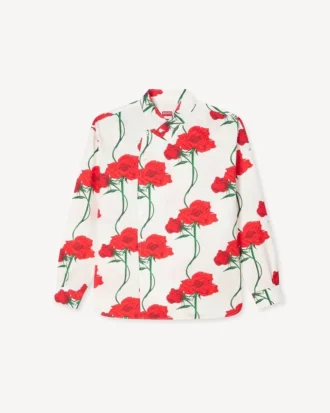 Kenzo Archive Rose’ dubbelknäppt skjorta i bomull