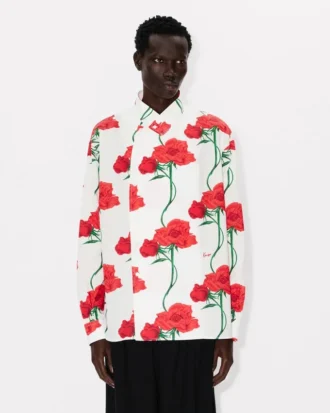 Kenzo Archive Rose’ dubbelknäppt skjorta i bomull
