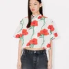 Kenzo Archive Rose kortärmad skjorta i bomullspoplin