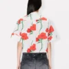 Kenzo Archive Rose kortärmad skjorta i bomullspoplin