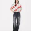 Kenzo Archive Rose kortärmad skjorta i bomullspoplin