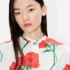 Kenzo Archive Rose kortärmad skjorta i bomullspoplin