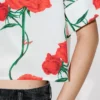 Kenzo Archive Rose kortärmad skjorta i bomullspoplin