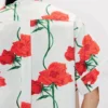 Kenzo Archive Rose kortärmad skjorta i bomullspoplin