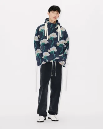 Kenzo Archive Rose’ militärparkas i teknisk taft