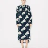 Kenzo Archive Rose’ Oversized plisserad långklänning i bomull och silke Kenzo Archive Rose’ Oversized plisserad långklänning i bomull och silke