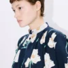 Kenzo Archive Rose’ Oversized plisserad långklänning i bomull och silke Kenzo Archive Rose’ Oversized plisserad långklänning i bomull och silke