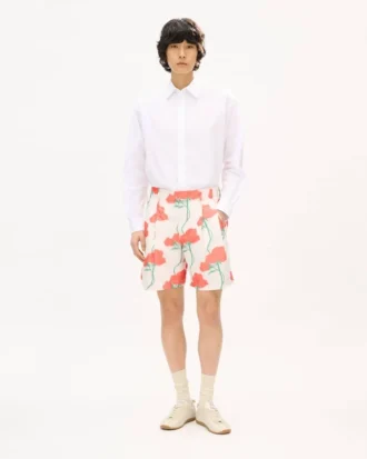 Kenzo Archive Rose’ skräddarsydda shorts i teknisk taft