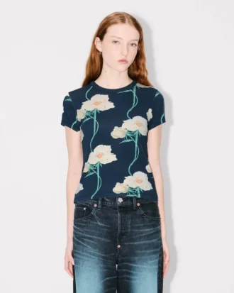 Kenzo Archive Rose T-shirt i bomull