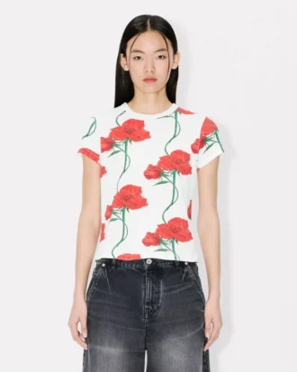 Kenzo Archive Rose T-shirt i bomull