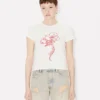 Kenzo Archive Rose’ T-shirt med konturtryck i bomull Kenzo Archive Rose’ T-shirt med konturtryck i bomull