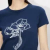 Kenzo Archive Rose’ T-shirt med konturtryck i bomull Kenzo Archive Rose’ T-shirt med konturtryck i bomull