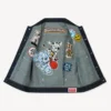 Kenzo Badges’ avklippt truckerjacka i japansk denim Kenzo Badges’ avklippt truckerjacka i japansk denim