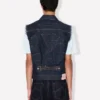 Kenzo Badges’ avklippt truckerjacka i japansk denim Kenzo Badges’ avklippt truckerjacka i japansk denim