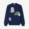 Kenzo Badges’ broderad tröja i bomullsull