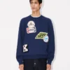 Kenzo Badges’ broderad tröja i bomullsull