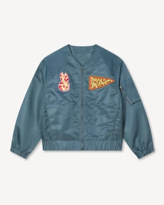 Kenzo Badges’ lätt bomberjacka utan krage