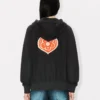 Kenzo Boke Heart’ broderad hoodie med dragkedja i bomull Kenzo Boke Heart’ broderad hoodie med dragkedja i bomull