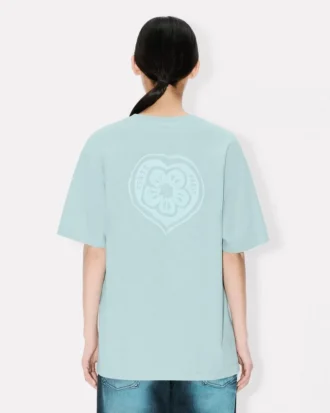 Kenzo Boke Heart’ broderad lös T-shirt i bomull