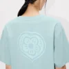 Kenzo Boke Heart’ broderad lös T-shirt i bomull Kenzo Boke Heart’ broderad lös T-shirt i bomull