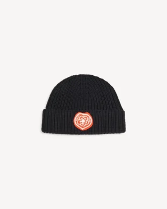 Kenzo Boke Heart broderad mössa i ull och bomull