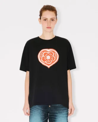 Kenzo Boke Heart’ Löst sittande T-shirt i bomull Kenzo Boke Heart’ Löst sittande T-shirt i bomull