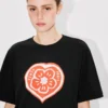 Kenzo Boke Heart’ Löst sittande T-shirt i bomull Kenzo Boke Heart’ Löst sittande T-shirt i bomull