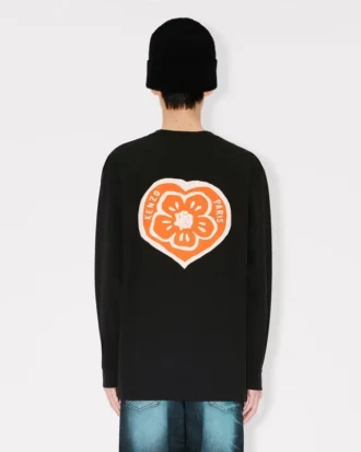Kenzo Boke Heart’ Relax långärmad T-shirt i bomull