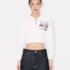 Kenzo Cartoon’ broderad kort polo-tröja i bomull Kenzo Cartoon’ broderad kort polo-tröja i bomull